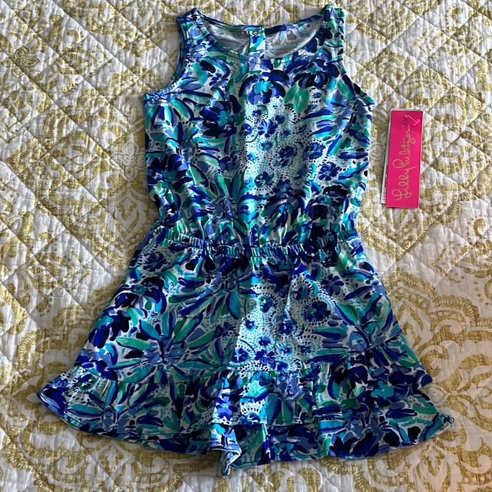 Lilly Pulitzer girls Venecia Romper - High Maintenance